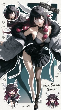 撕纸拼贴风 今日模特小姐姐 超美 二次元 同人二创 原神 芙宁娜 甘雨