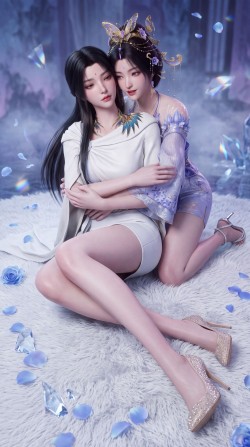 安妙依和姬紫月 遮天动画壁纸 动漫美女壁纸