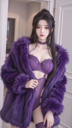 动画动漫《仙逆》李慕婉，还得是紫色蕾丝，国漫女神女主