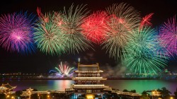 除夕夜 烟花 新年风景桌面壁纸