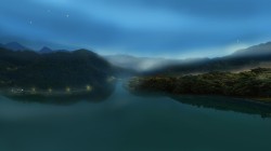 风景 夜空 河流 山水风景壁纸