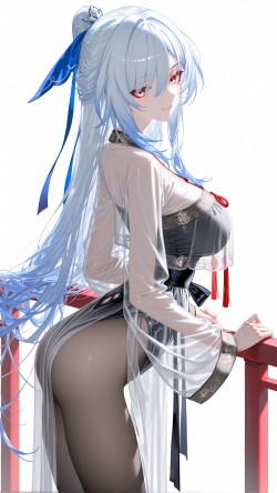 汉服黑丝的镜流 崩坏星穹铁道 镜流 美图壁纸