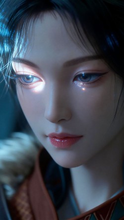 凡人修仙传梅凝，脸部五官特写，超高清细节国漫女神动漫美女壁纸