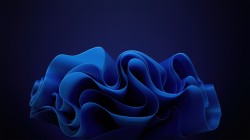 3d Windows 11 深蓝色 电脑桌面壁纸