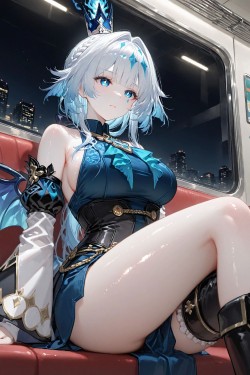 游戏手游二次元少女 崩坏星穹铁道刻律德菈 地铁高铁都市