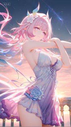 崩坏星穹铁道角色昔涟 手机游戏 粉色主题 手机壁纸