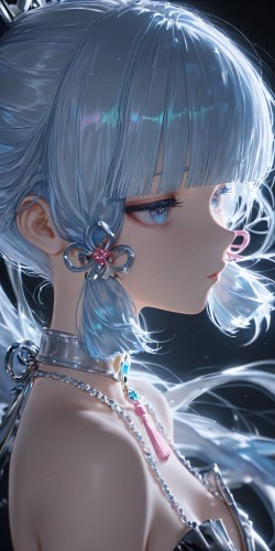 原神 神里绫华 二次元少女 <strong>ai绘画</strong>壁纸图片