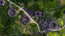 土楼鸟瞰图风景桌面壁纸
