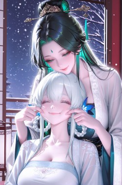 小青与白素贞角色互换，古风美人。二次元捏脸俏皮可爱