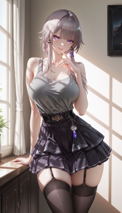 大黑塔 二次元 <strong>崩坏星穹铁道</strong> 少女感 黑丝吊带袜