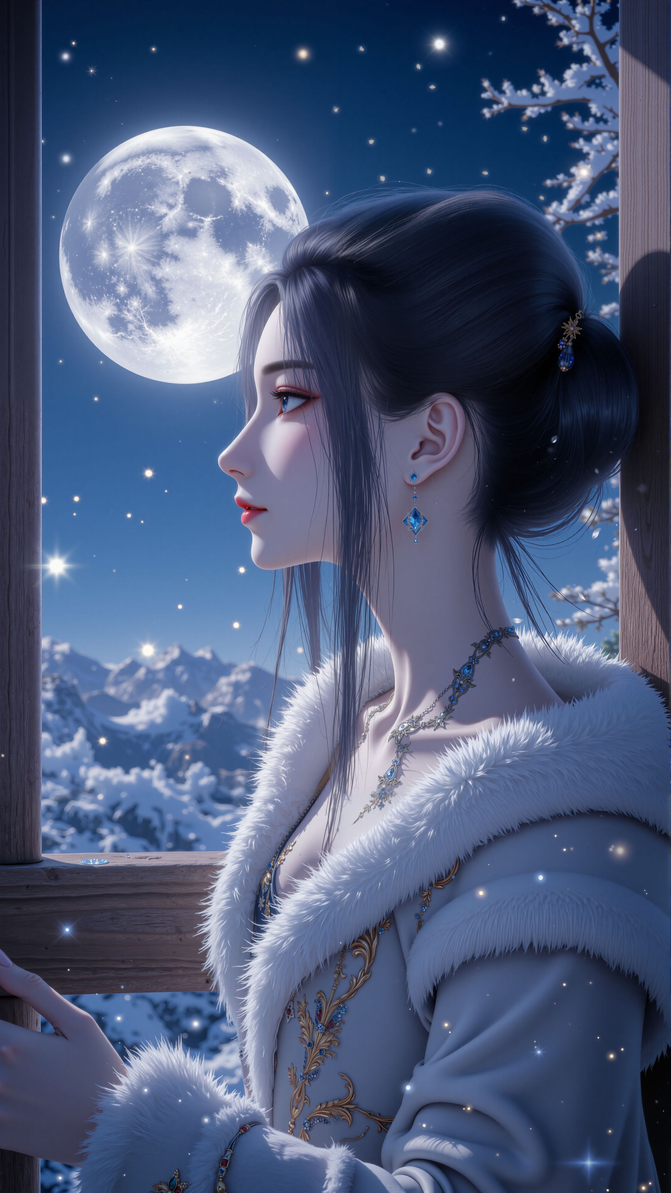 收藏美图 天行九歌 焰灵姬 侧脸忧伤感 国漫女神美女壁纸图片高清下载