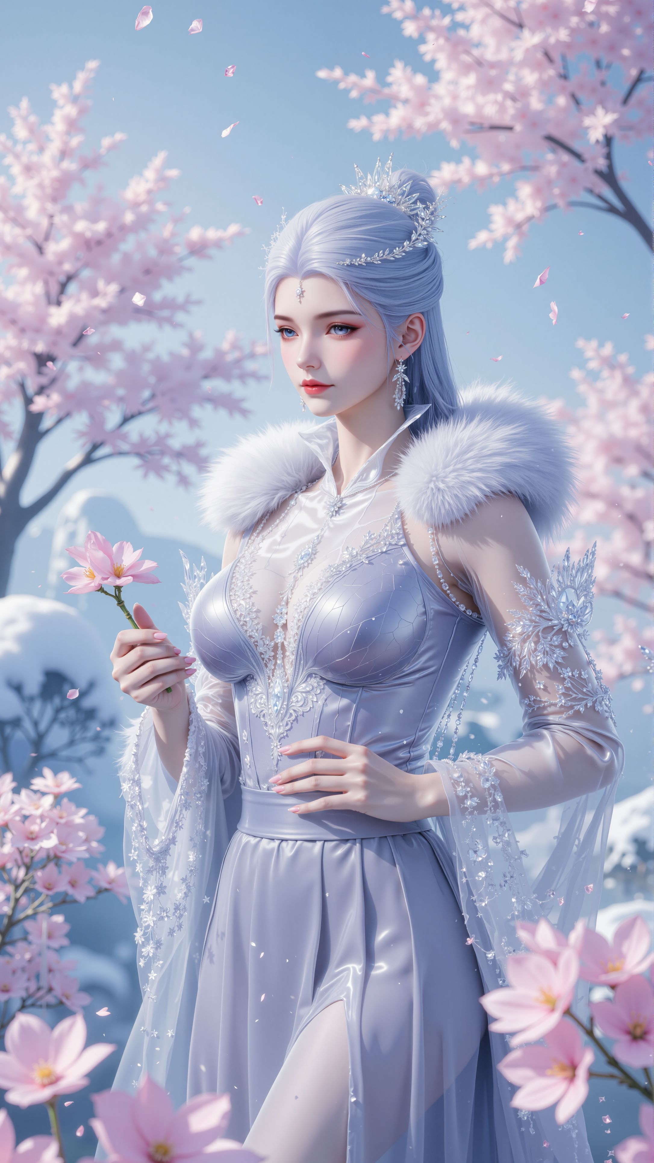 斗罗大陆 雪女 国漫女神美女 手机壁纸背景图片