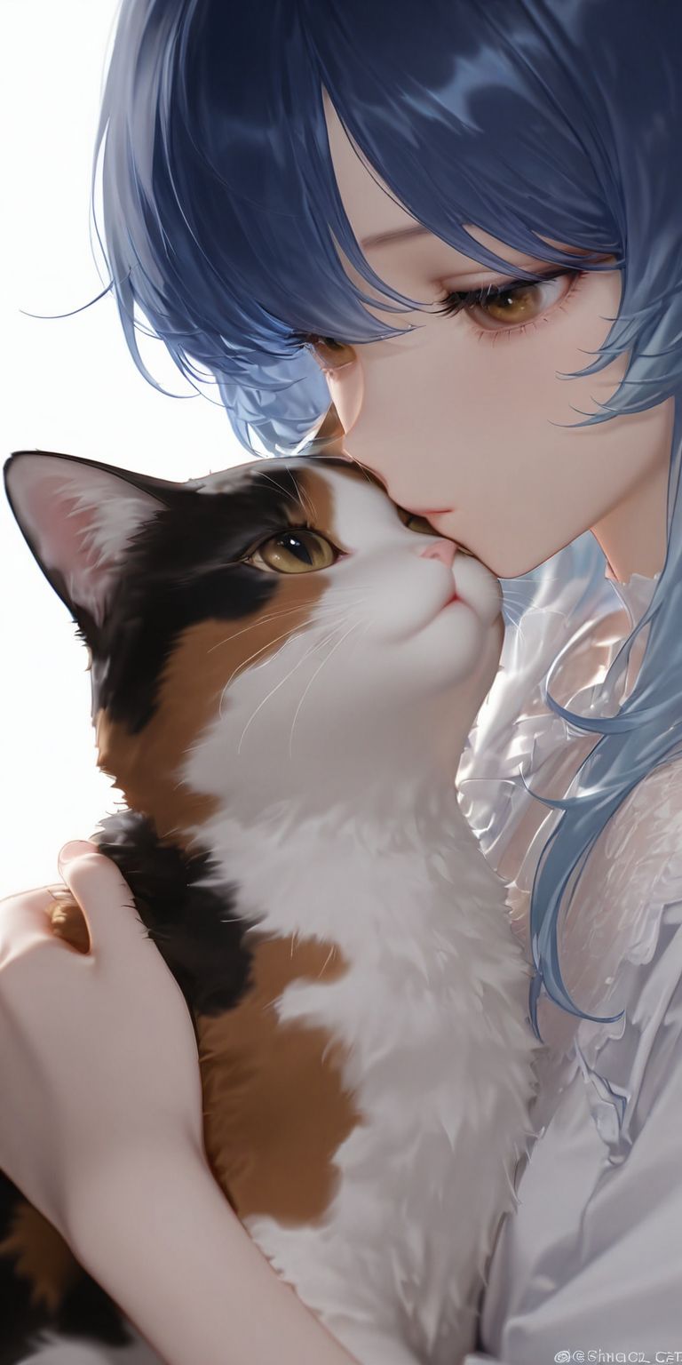猫和少女 二次元女孩 动漫美女壁纸