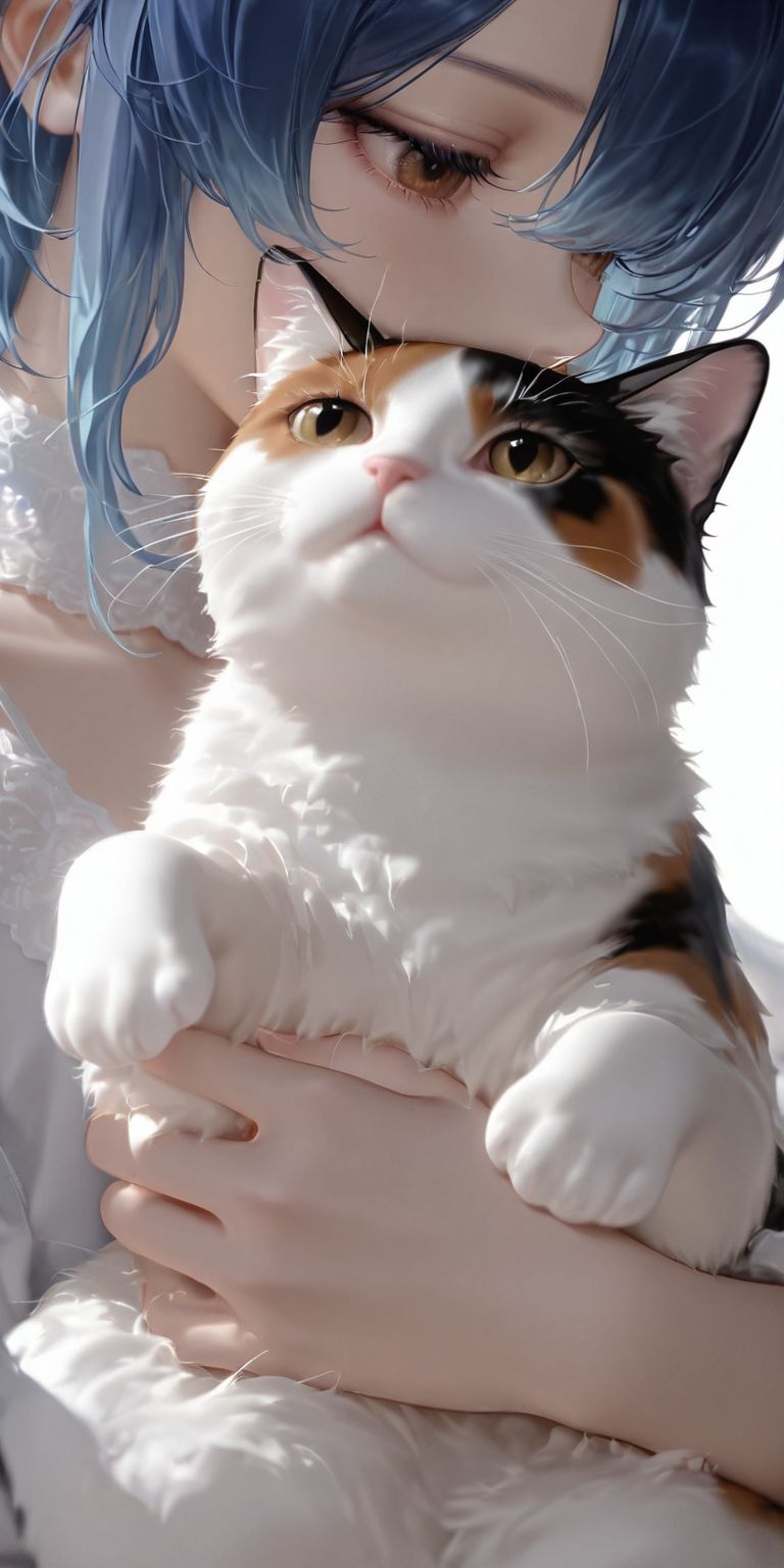 猫和少女 二次元女孩 动漫美女壁纸