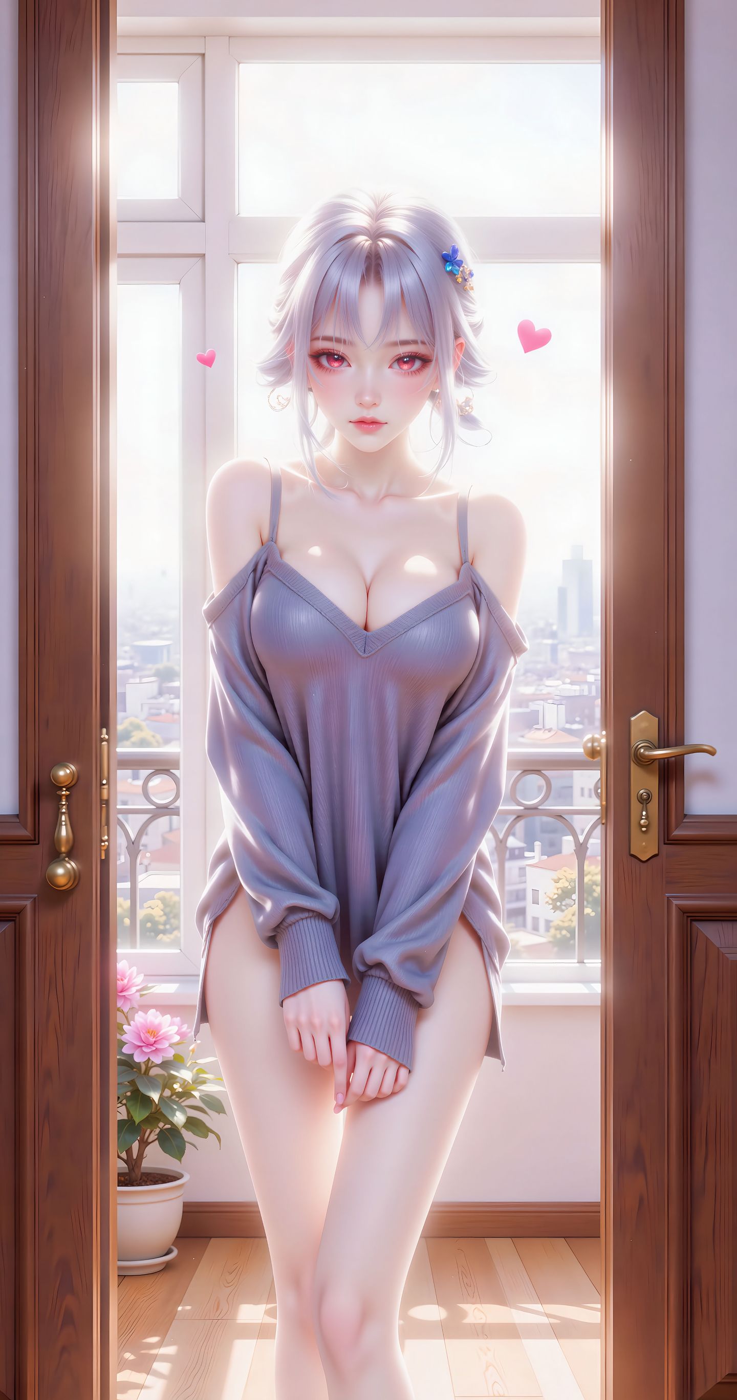 超清手机壁纸 居家大长腿美女 这你受得了？