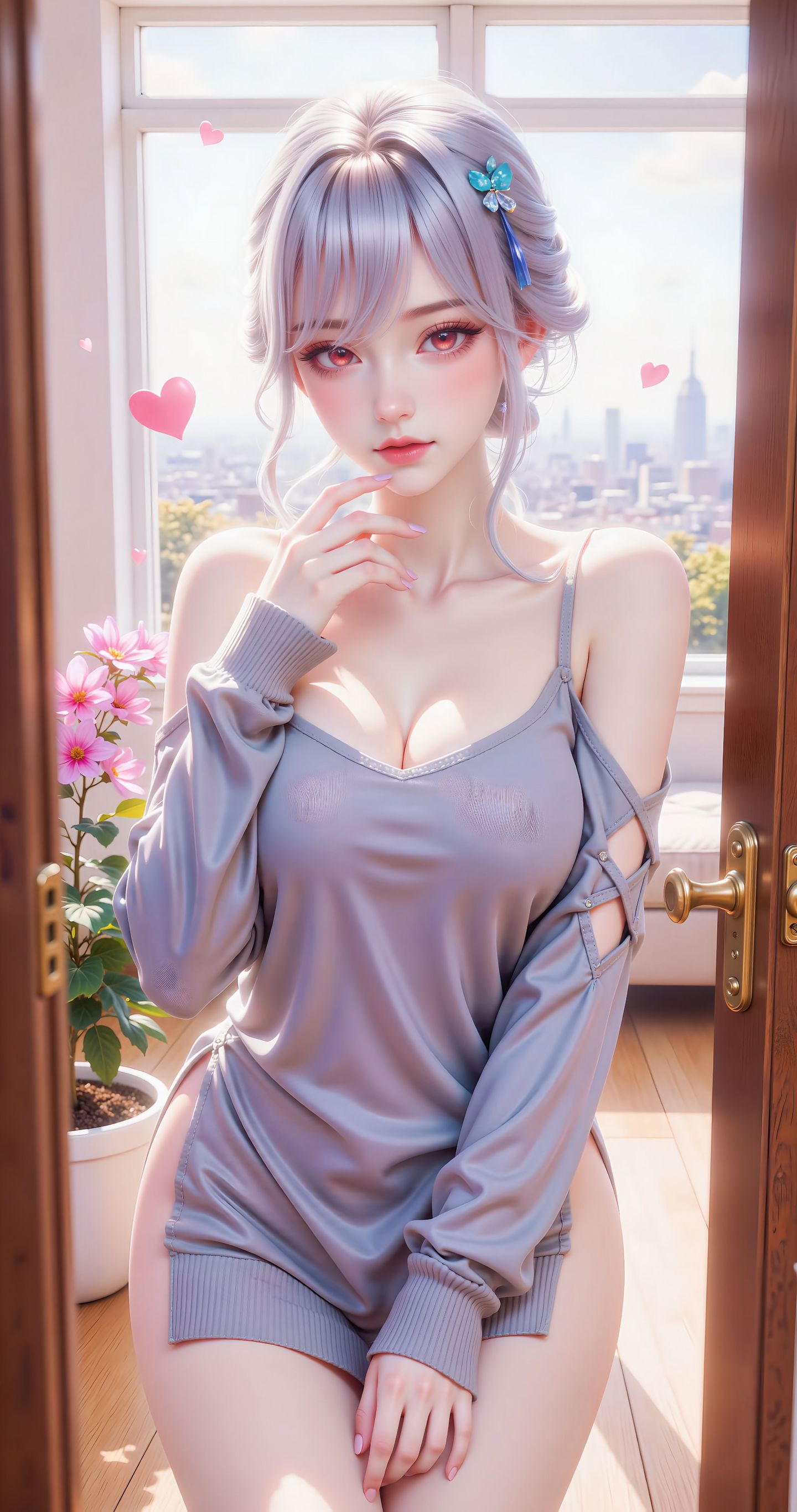 超清手机壁纸 居家大长腿美女 这你受得了？
