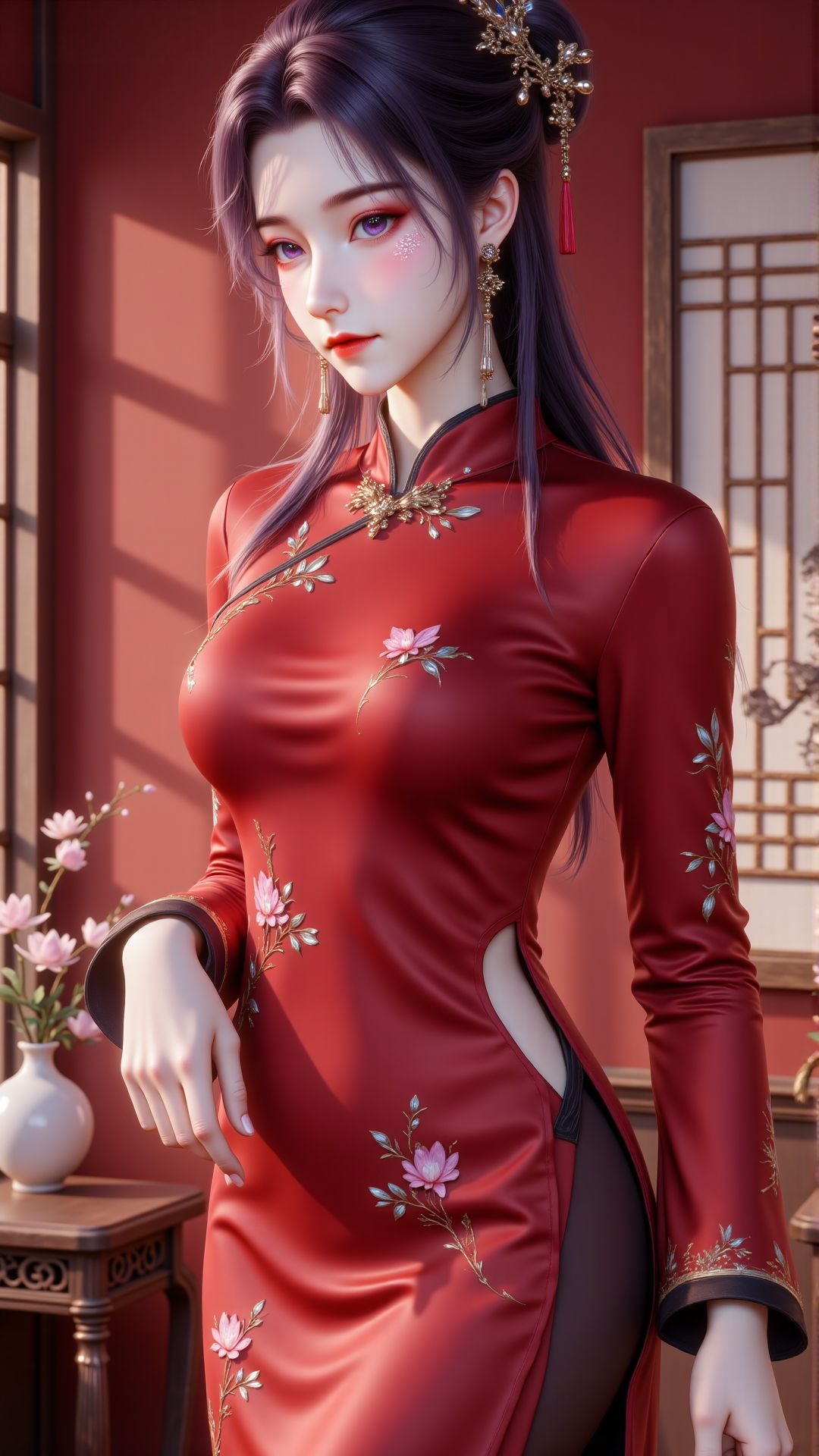 师兄啊师兄 云霄仙子红色旗袍壁纸 国漫女神