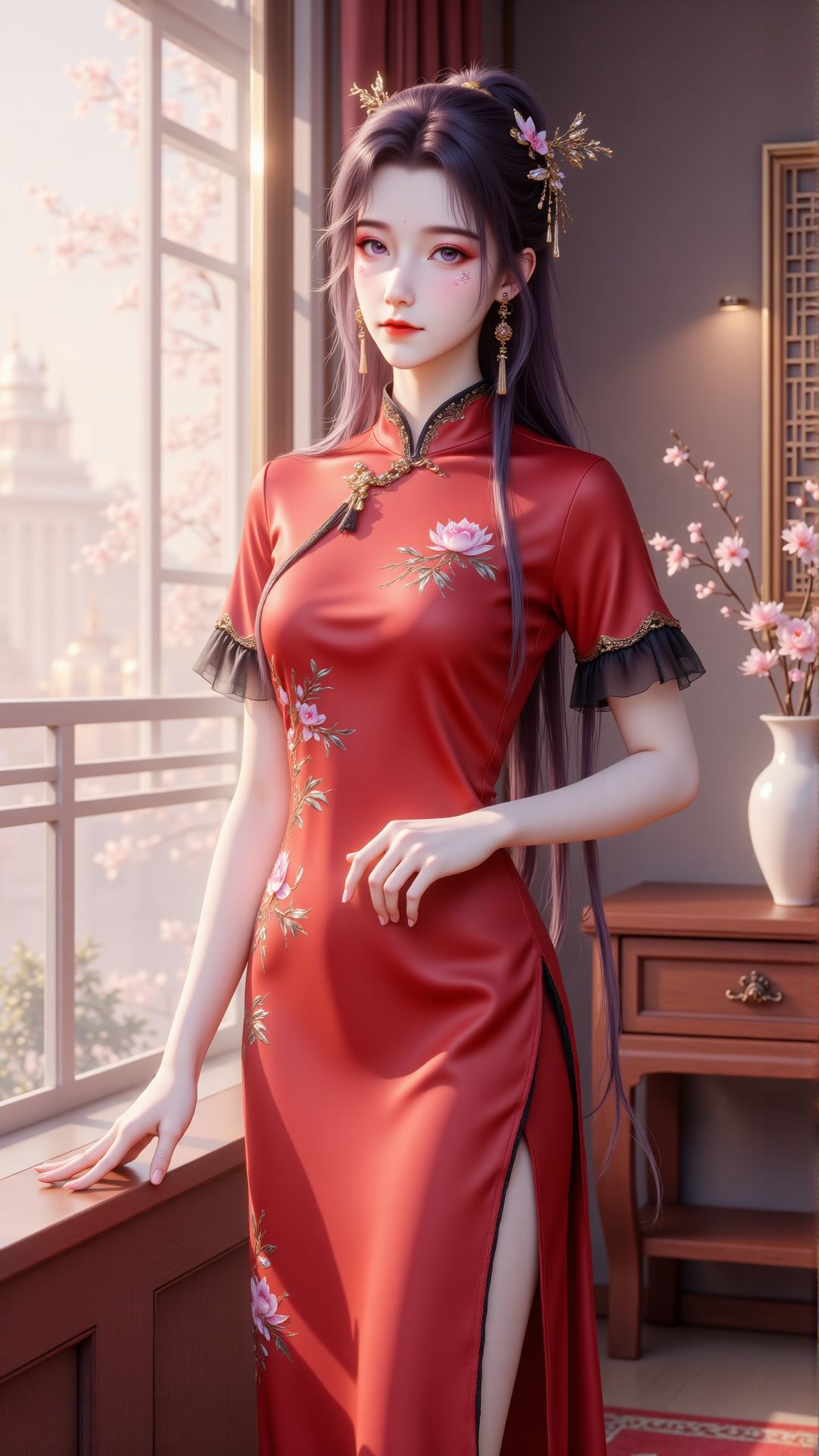 师兄啊师兄 云霄仙子红色旗袍壁纸 国漫女神