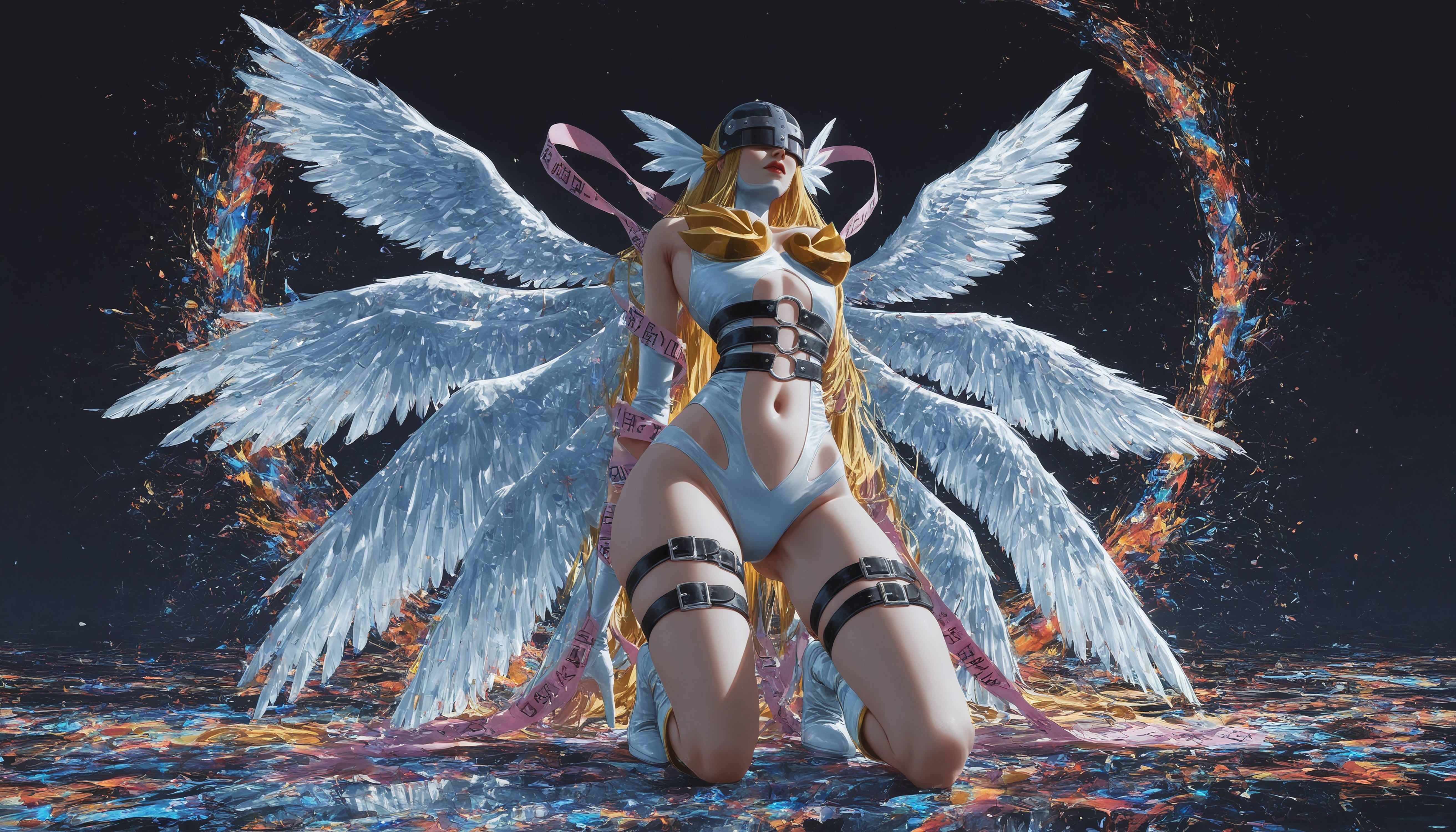 数码宝贝天女兽 二次元日漫壁纸 动漫二创