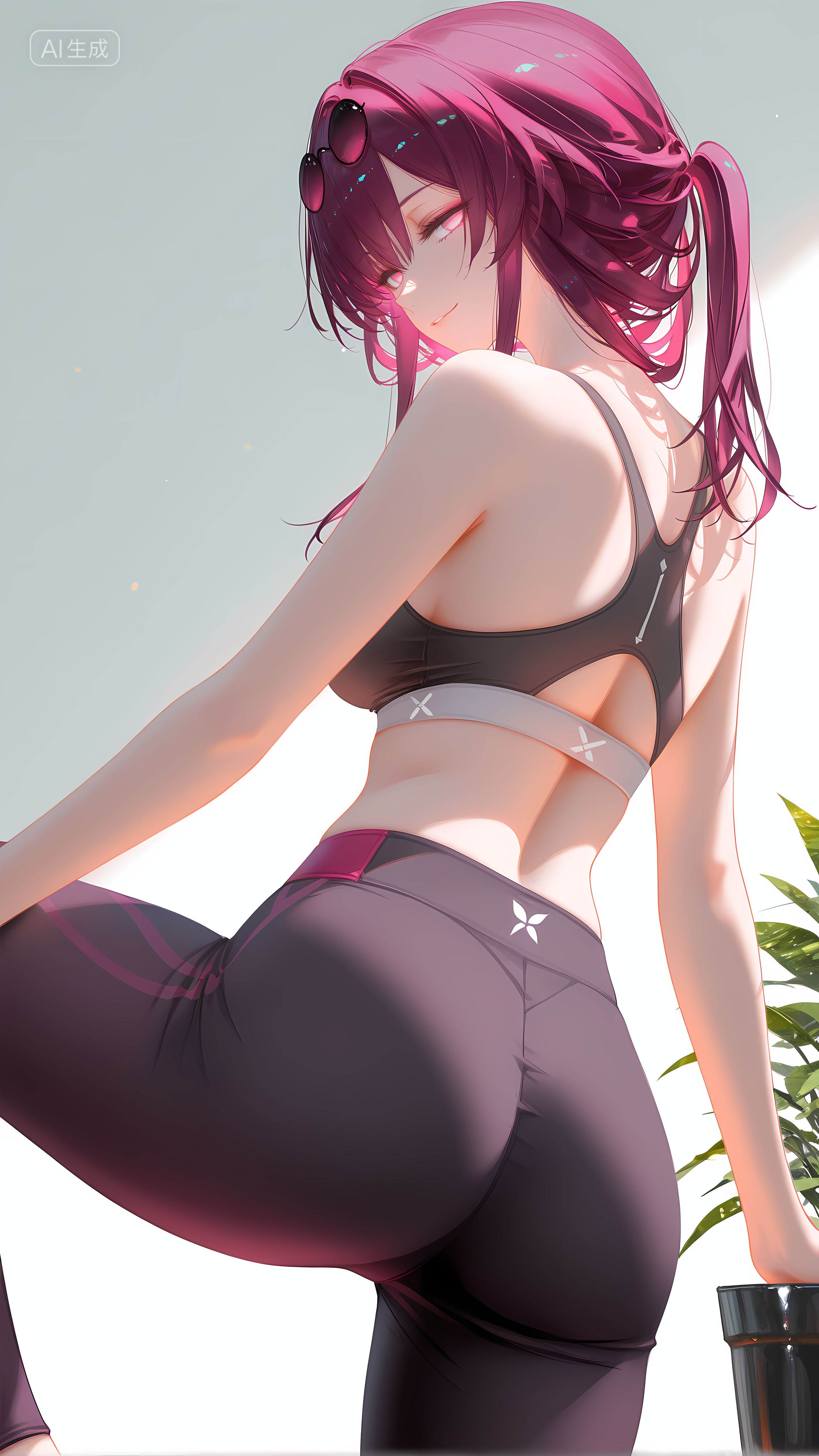 崩坏星穹铁道 卡芙卡 连体皮衣 瑜伽裤 身材