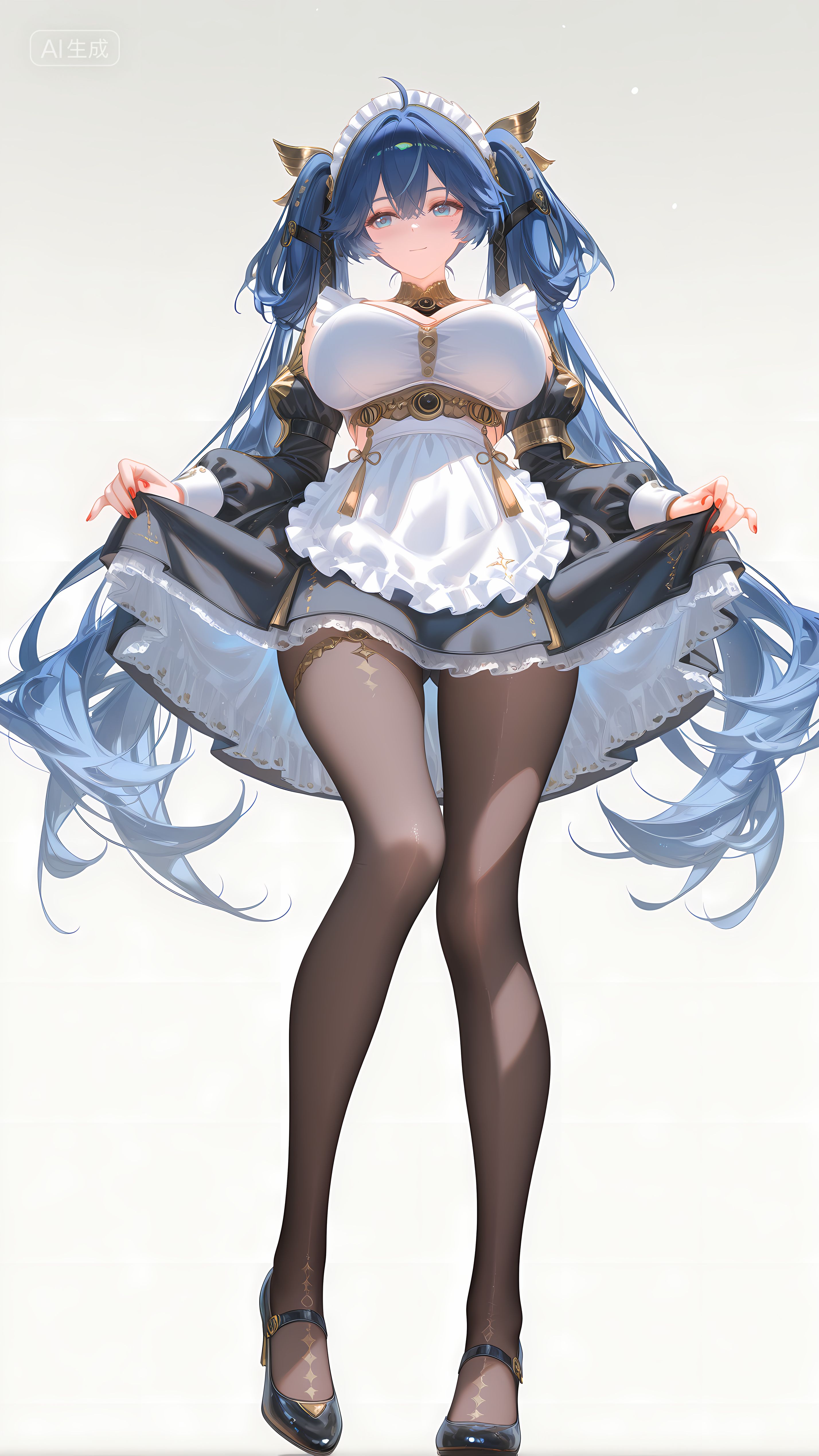 手机游戏鸣潮女性角色尤诺 冰淇淋 瑜伽裤 牛仔裤