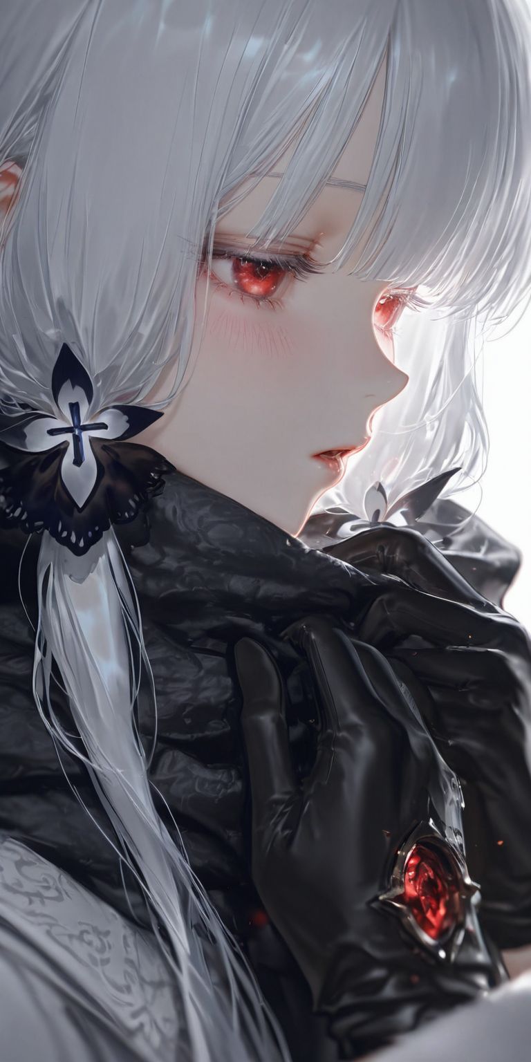 碧蓝航线光辉 ai绘画 二次元女孩少女 黑手套 冬天