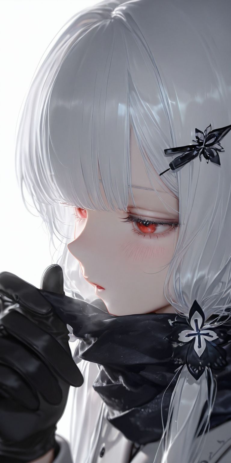 碧蓝航线光辉 ai绘画 二次元女孩少女 黑手套 冬天