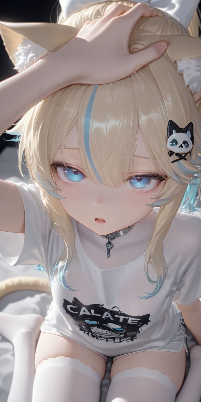 软软的也很可爱 二次元少女猫娘萝莉 壁纸摸摸头