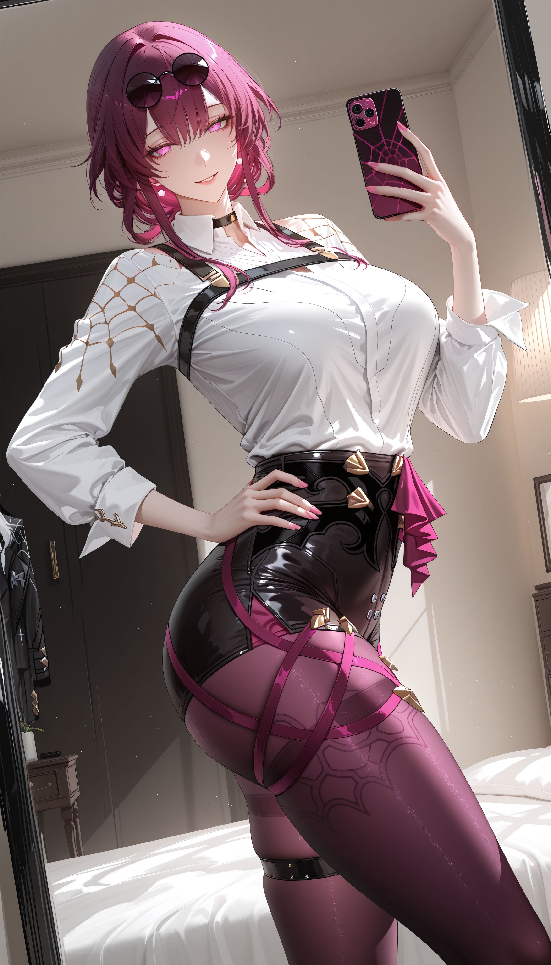 卡芙卡 二次元游戏角色 崩坏星穹铁道 房间镜子