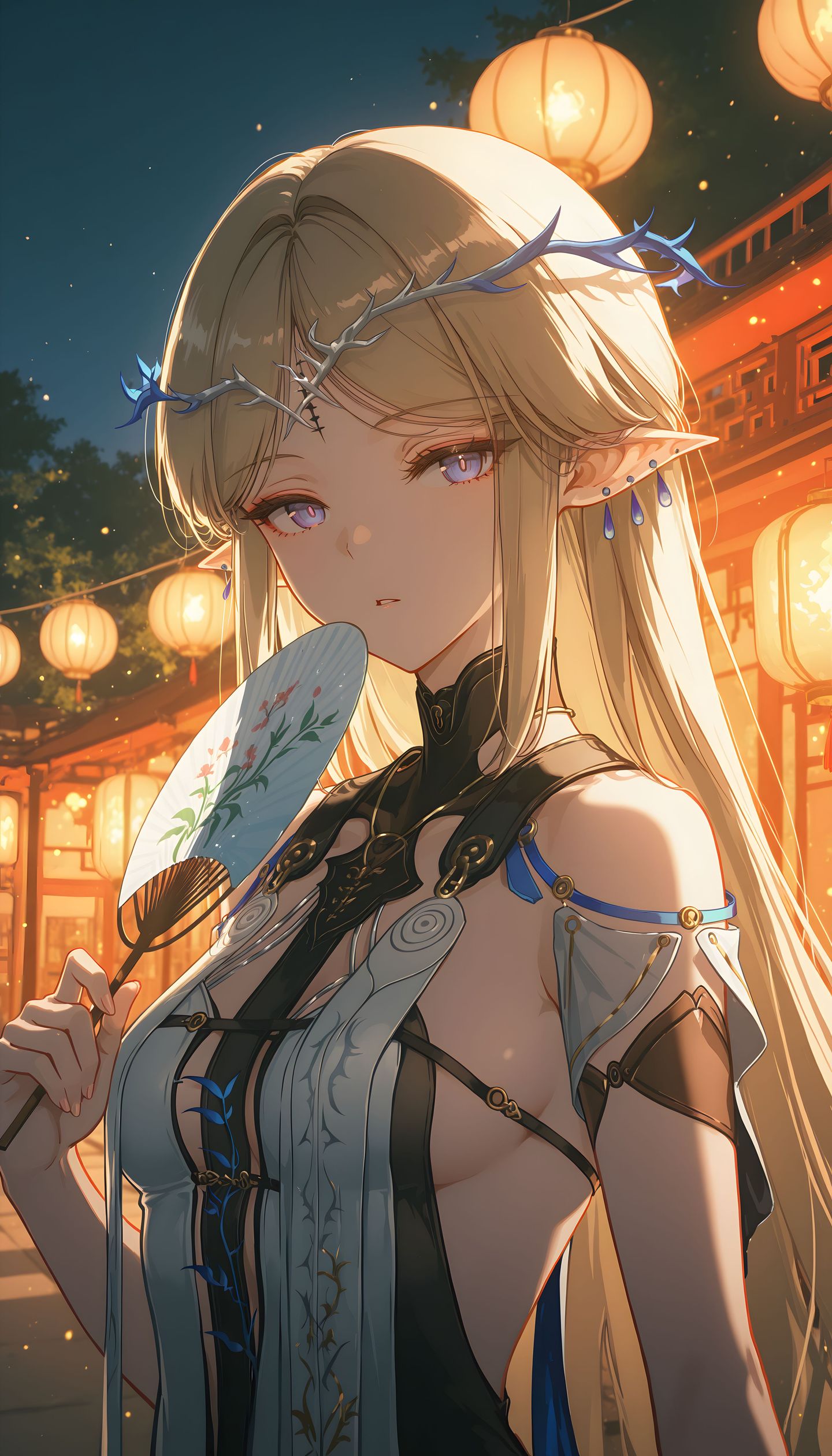 团扇 鸣潮 坎特蕾拉卡提希娅 长离 高清手机游戏壁纸