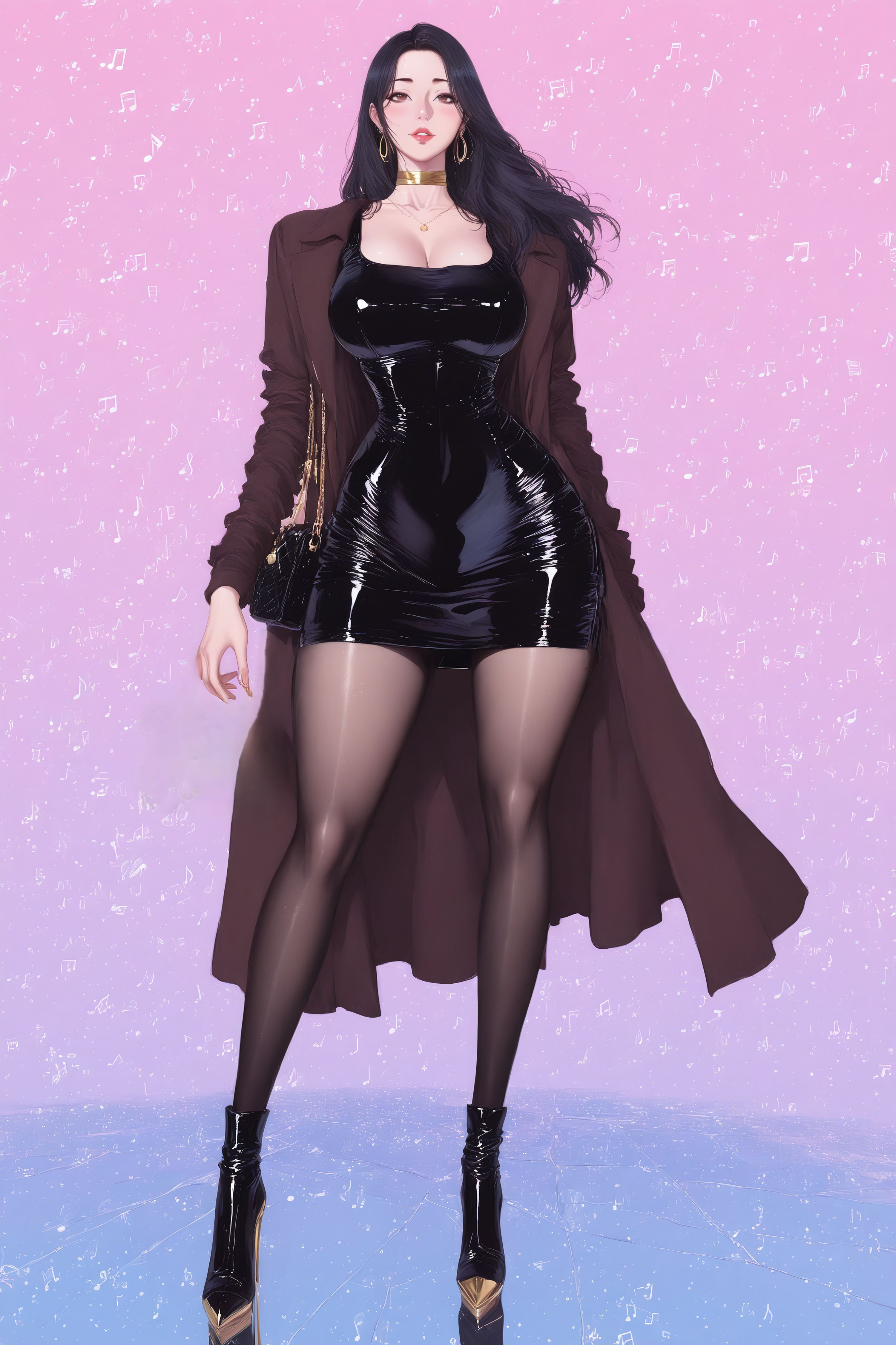 春花—健身教练 二次元韩漫 动漫穿搭 皮靴黑丝