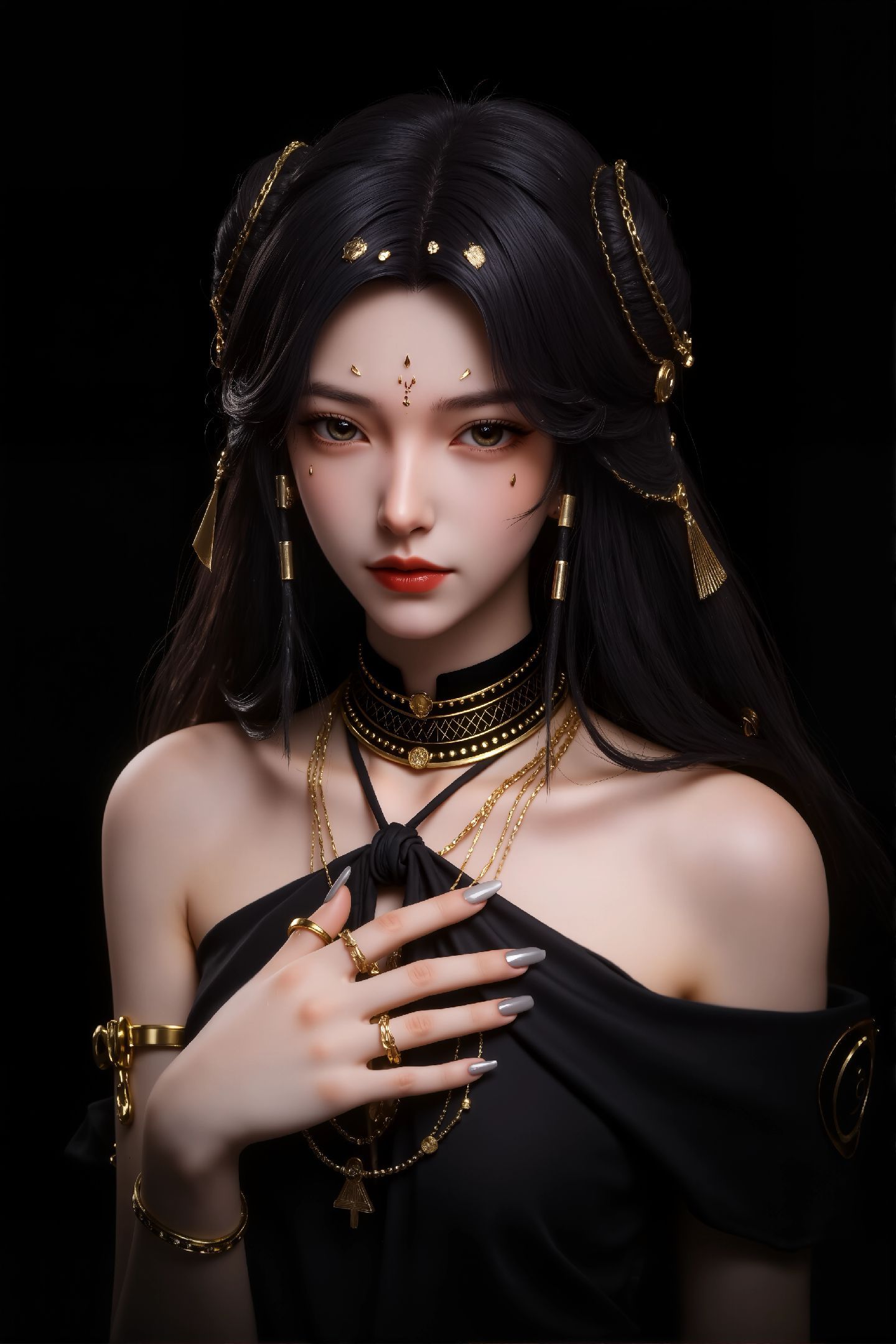 神印王座 冷筱 黑底黑色主题 国漫美女 动漫壁纸