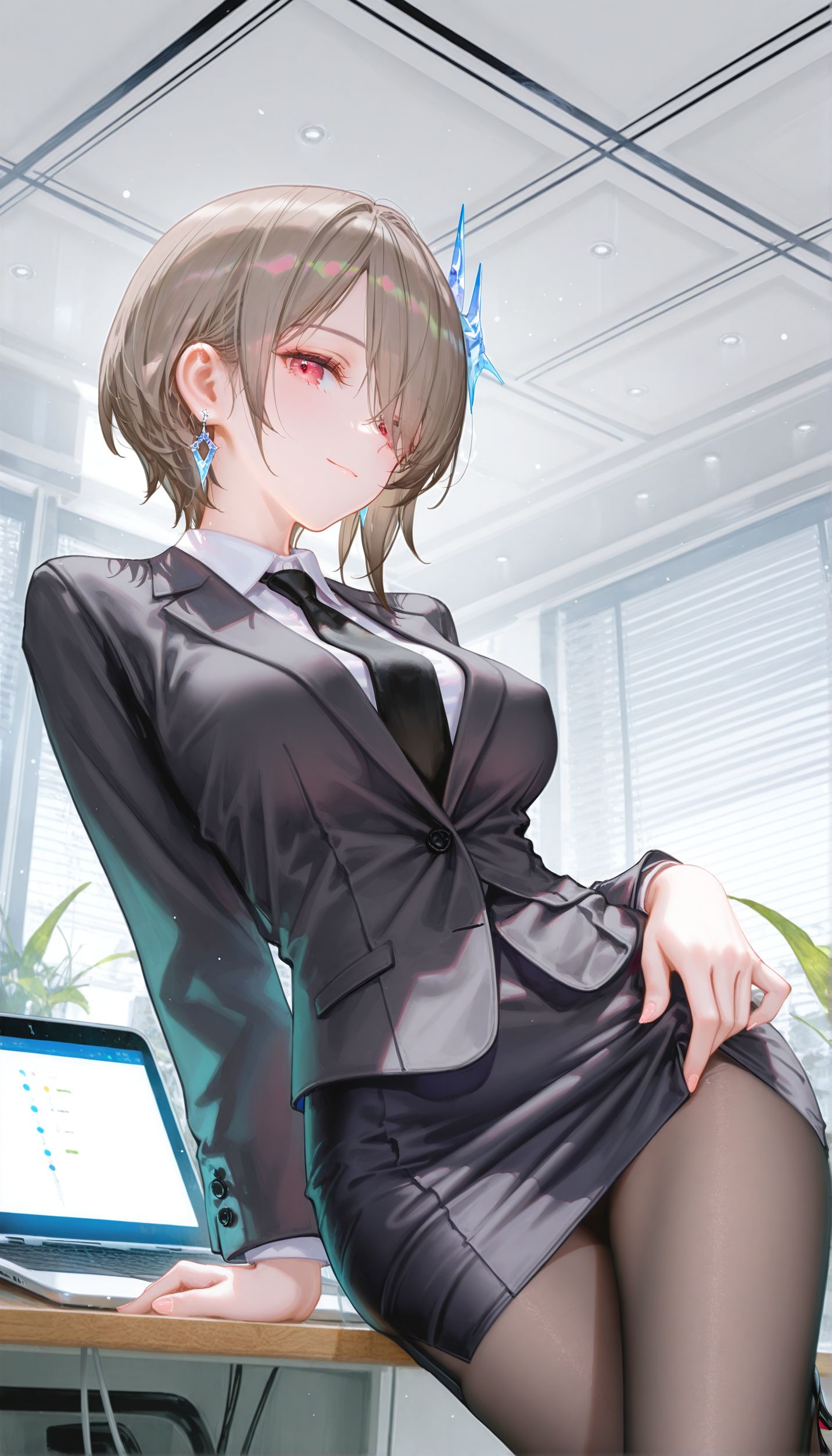 丽塔职业装。喜欢黑丝还是渔网呢 崩坏三