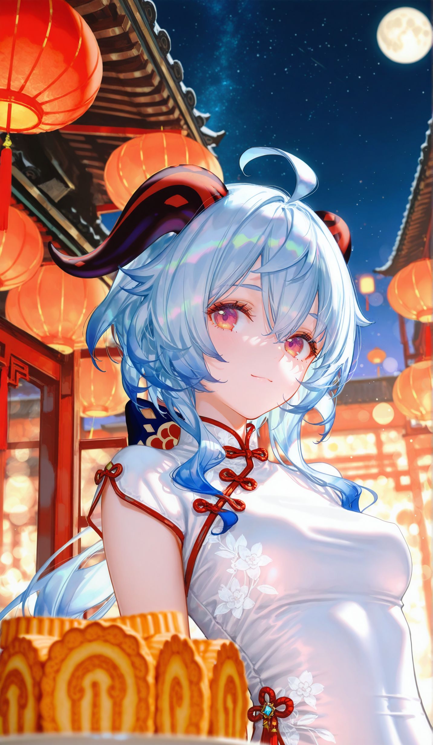 甘雨 中秋节主题 二次元游戏少女 原神旗袍