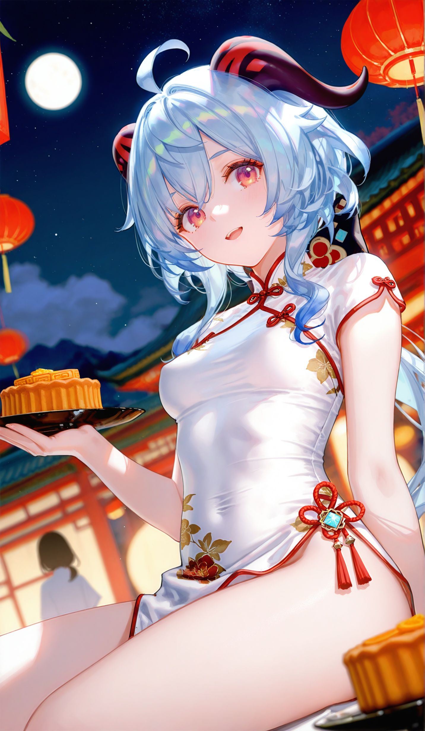 甘雨 中秋节主题 二次元游戏少女 原神旗袍