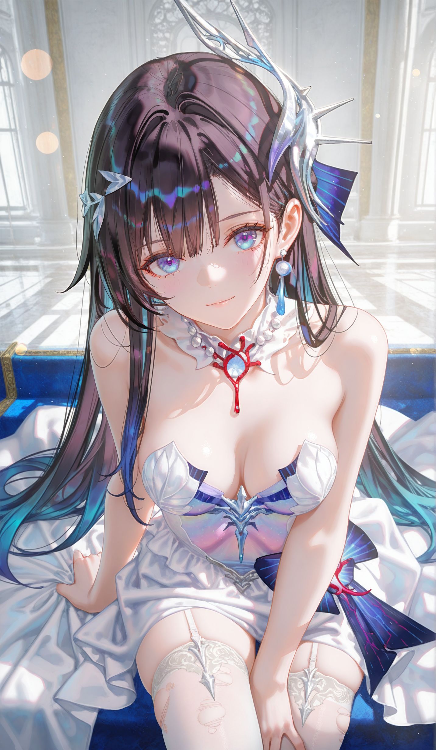 海瑟音 崩坏星穹铁道 吊带白丝中筒袜手机锁屏二次元手机壁纸