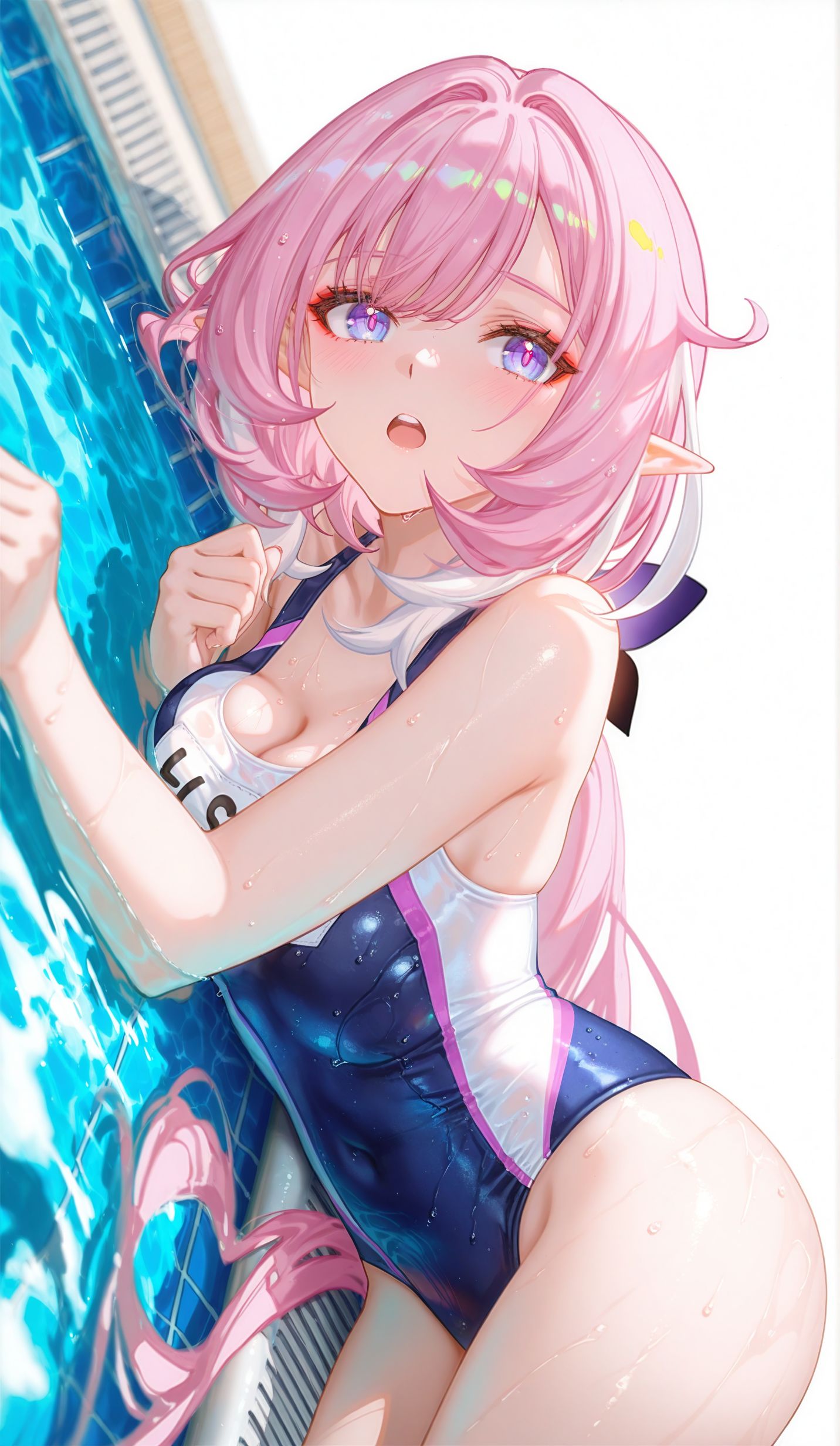 爱莉希雅死库水泳装 崩坏三泳池ai二次元少女壁纸图片