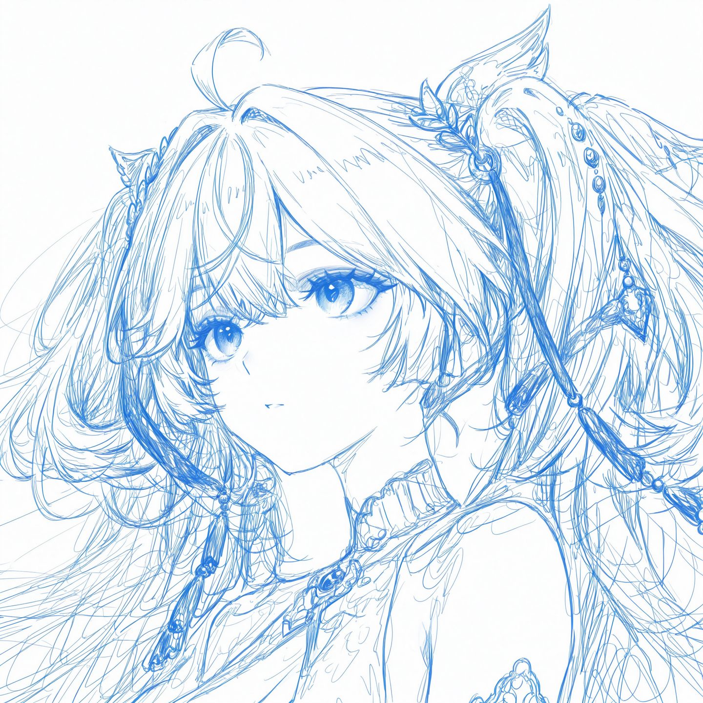 头像线稿 鸣潮 尤诺 守岸人 奥古斯塔