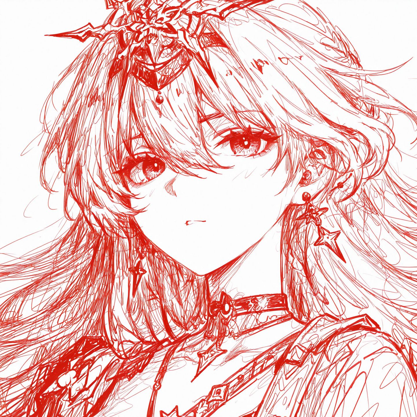 头像线稿 鸣潮 尤诺 守岸人 奥古斯塔