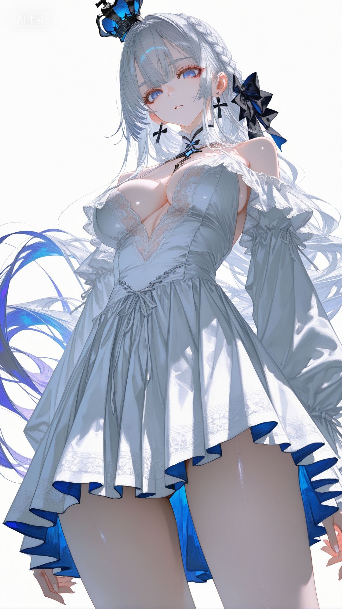 碧蓝航线 超高清美图 连体裙 白皮肤美女手机壁纸