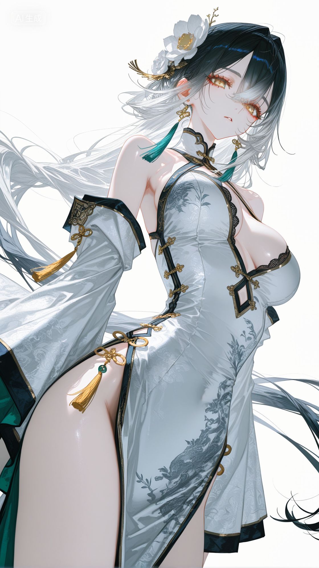 旗袍美腿白皮肤 二次元美女壁纸图片 游戏碧蓝航线 高清