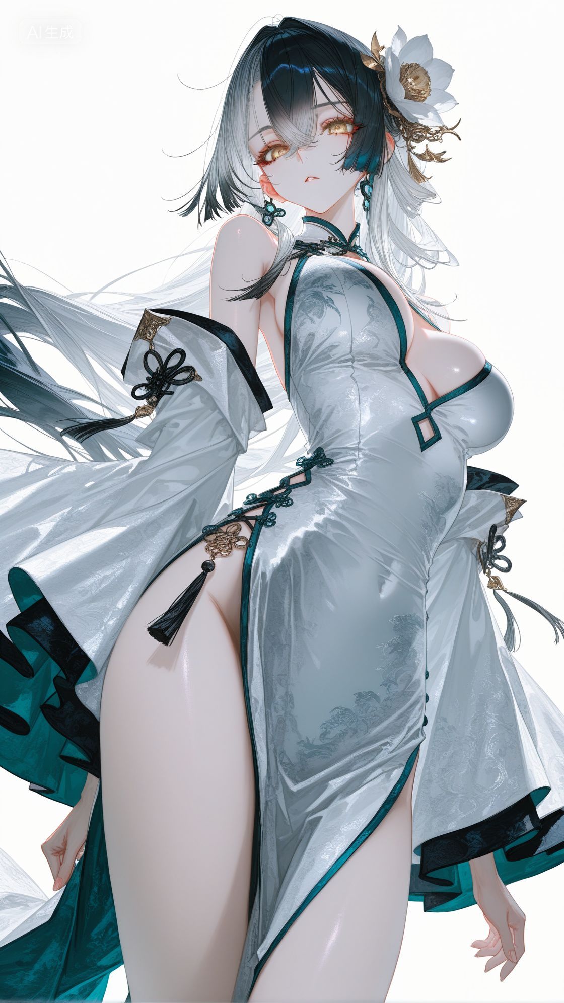 旗袍美腿白皮肤 二次元美女壁纸图片 游戏碧蓝航线 高清