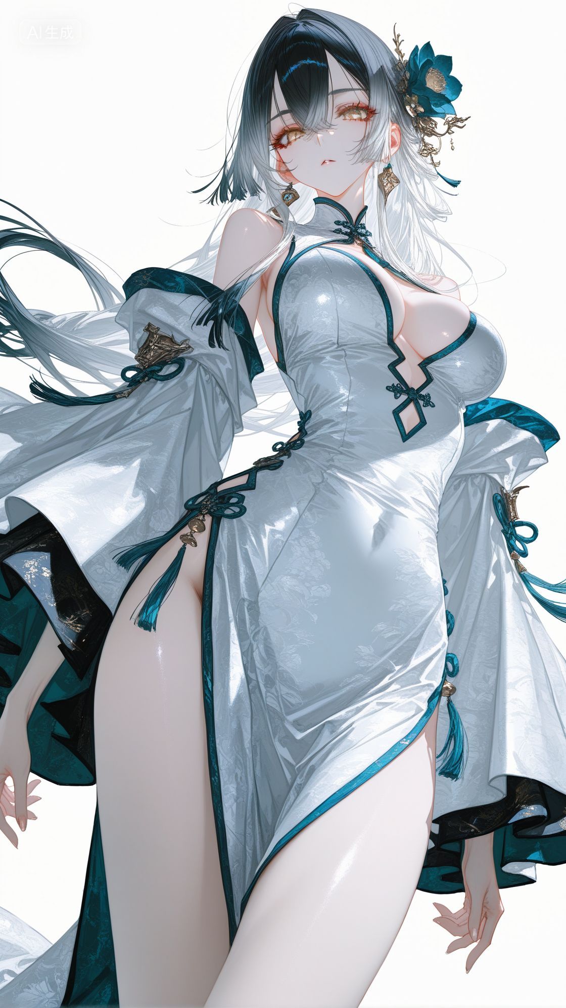 旗袍美腿白皮肤 二次元美女壁纸图片 游戏碧蓝航线 高清