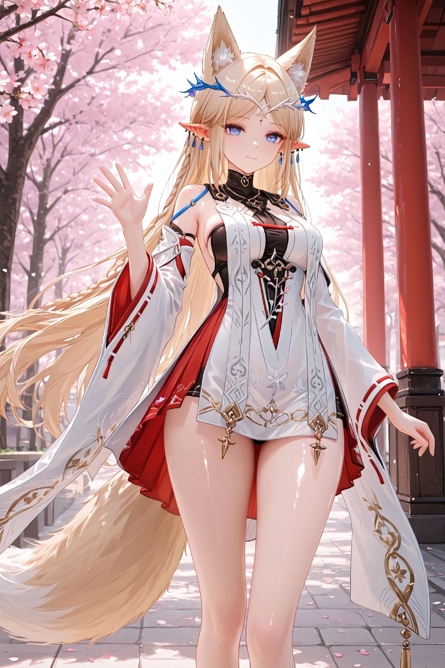 游戏角色 唯美画风景二次元少女 鸣潮卡提希娅 兽耳尾巴