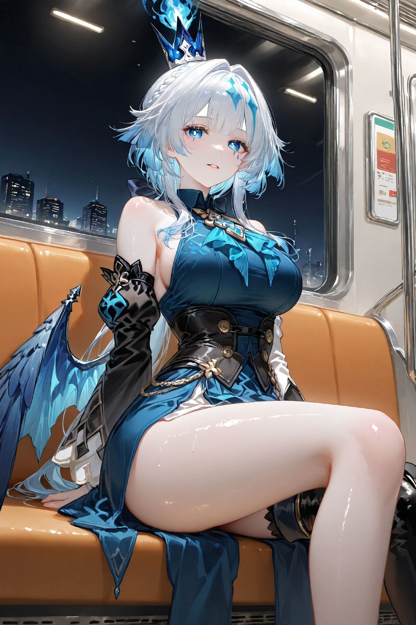 游戏手游二次元少女 崩坏星穹铁道刻律德菈 地铁高铁都市