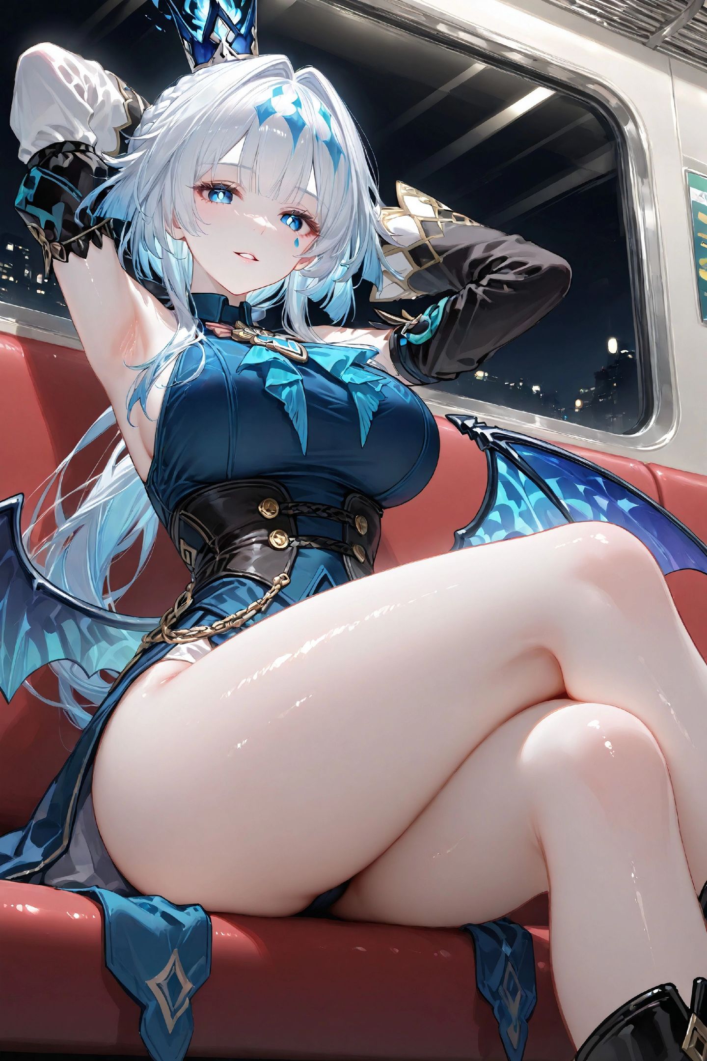 游戏手游二次元少女 崩坏星穹铁道刻律德菈 地铁高铁都市