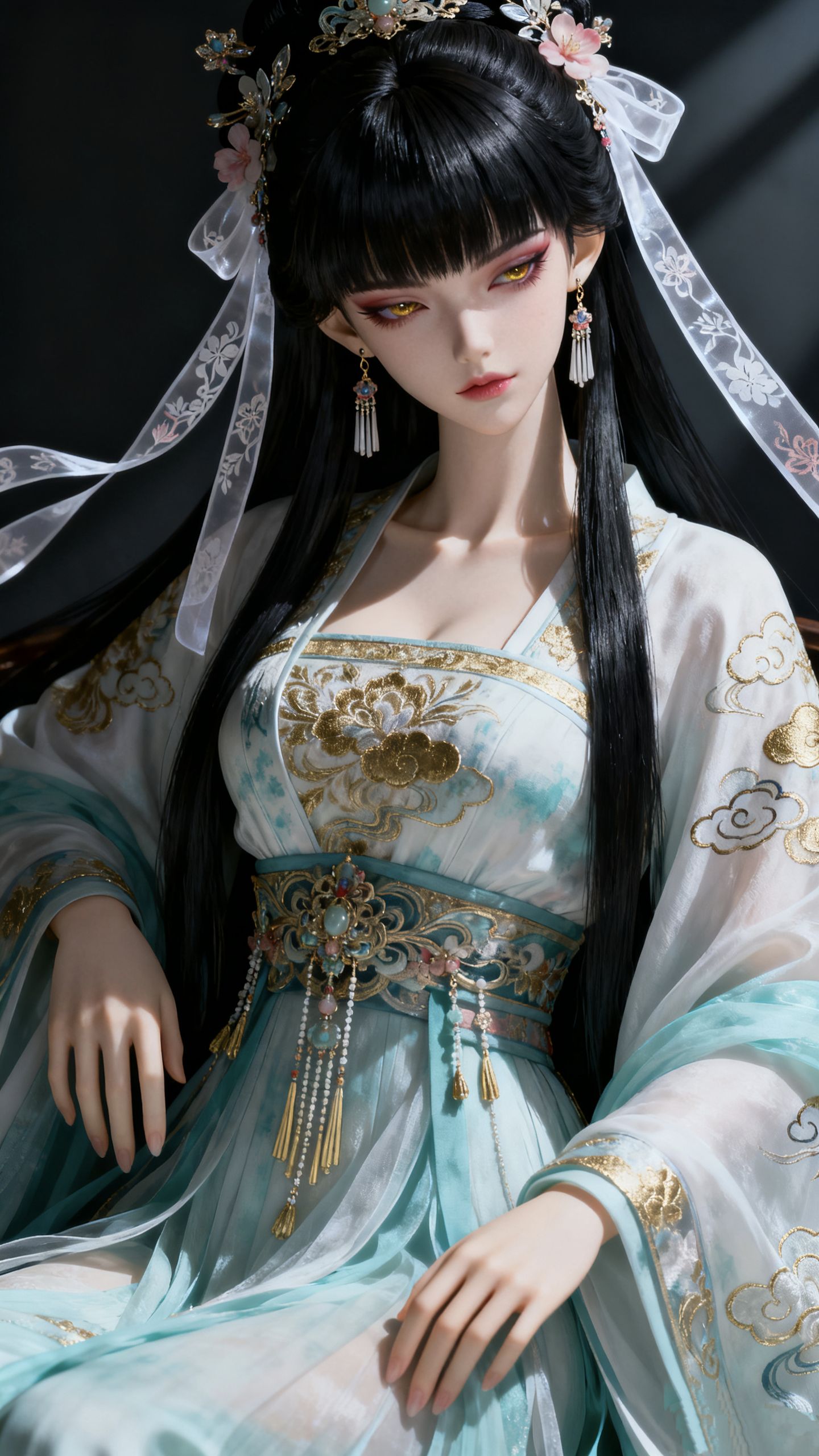 冷艳美人古风美女古装 国漫国风ai创作高清壁纸