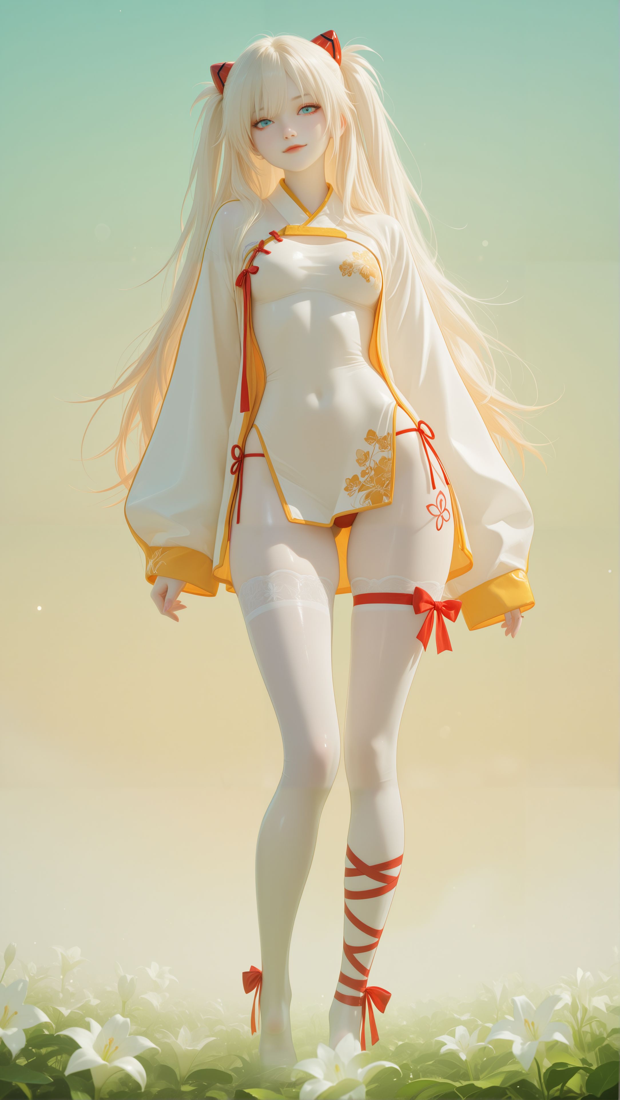 明日香新画风coser动漫美女旗袍裤袜白丝 二次元平台、二次元话题