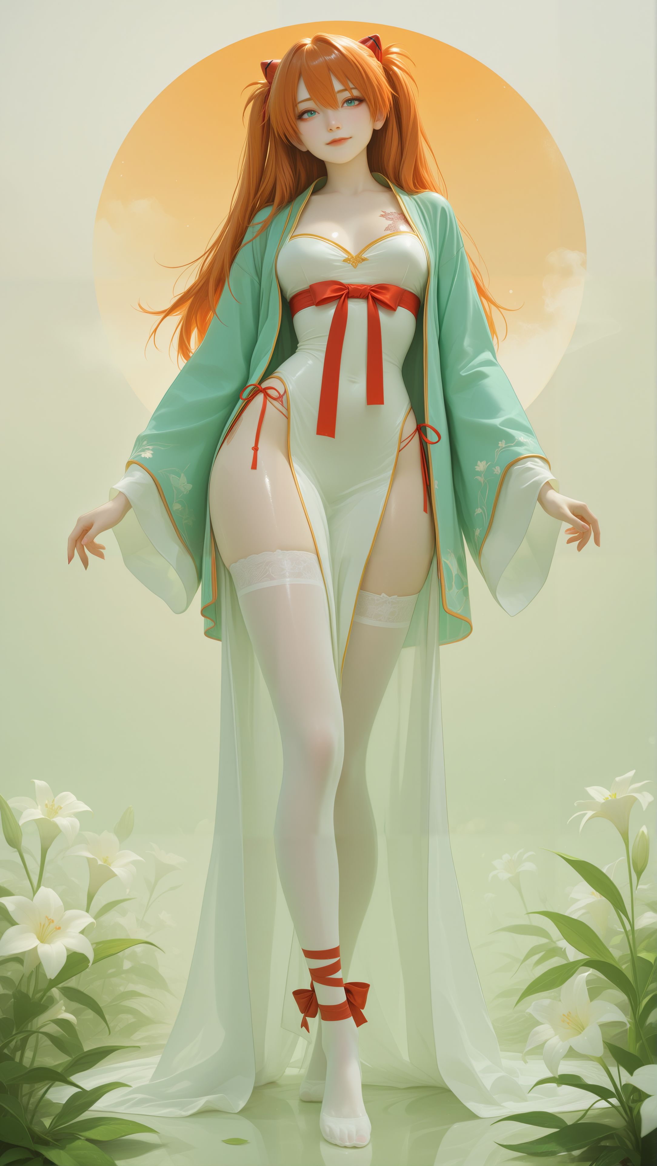 明日香新画风coser动漫美女旗袍裤袜白丝 二次元平台、二次元话题