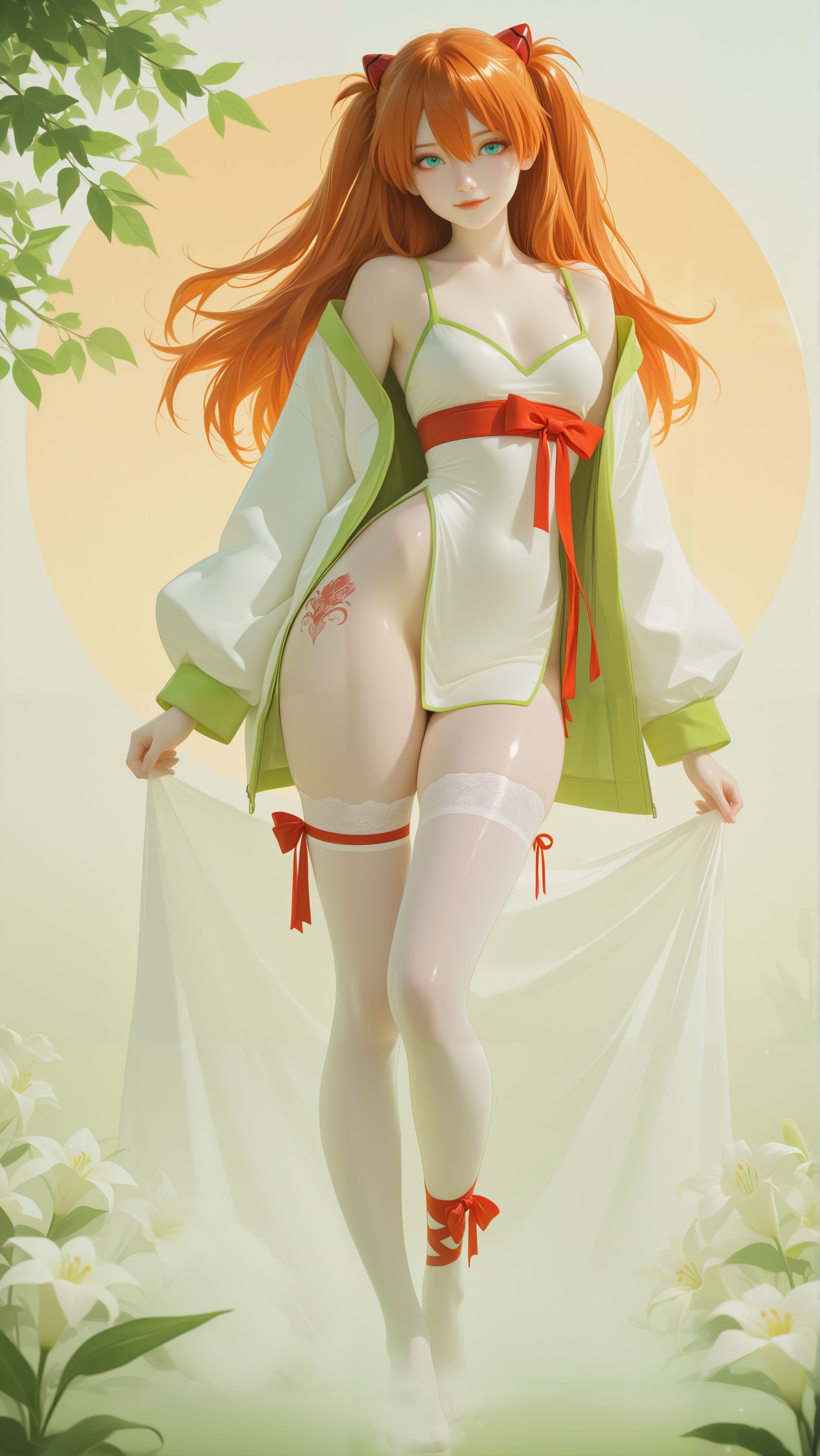 明日香新画风coser动漫美女旗袍裤袜白丝 二次元平台、二次元话题